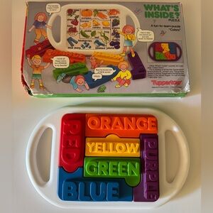 NOS NEW Vintage Tupperware Tuppertoys 1989 What’s Inside Colors Puzzle